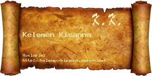 Kelemen Kisanna névjegykártya